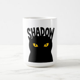Mysterisk design med svarta katts ögon kaffemugg