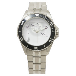 Mysterisk Elegans: Halloween Rostfritt Stål  Armbandsur