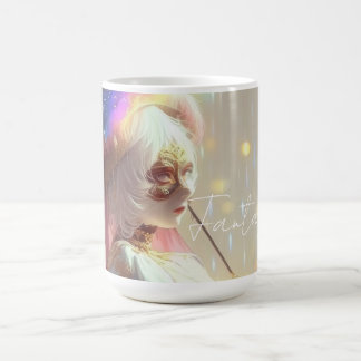 Mysterisk Fantasyflicka - Oceanisk Konstnärlig Est Kaffemugg