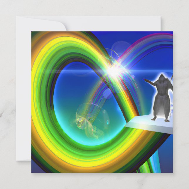 Mysterisk figur vid den interdimensionella Stargat Inbjudningar (Framsida)
