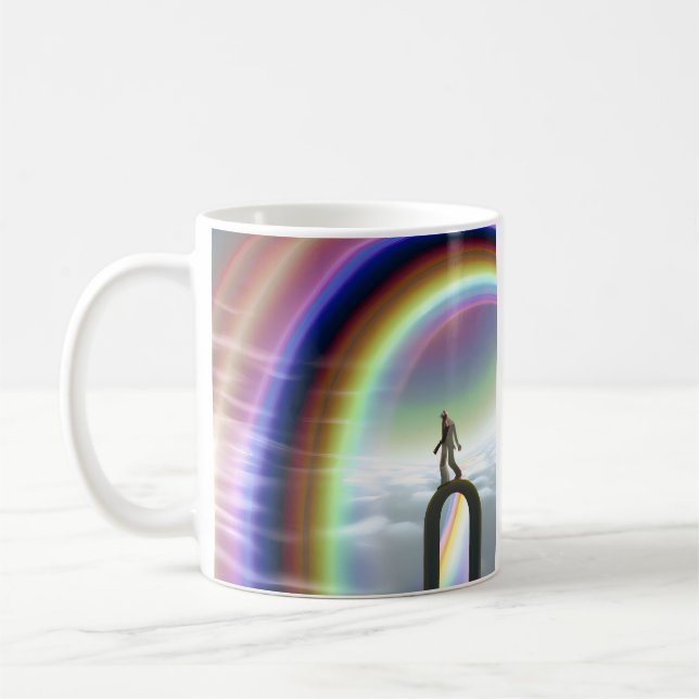 Mysterisk figur vid den interdimensionella Stargat Kaffemugg (Vänster)