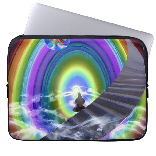 Mysterisk figur vid den interdimensionella Stargat Laptop Fodral (Framsidan)