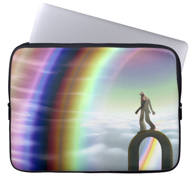 Mysterisk figur vid den interdimensionella Stargat Laptop Fodral (Framsidan)