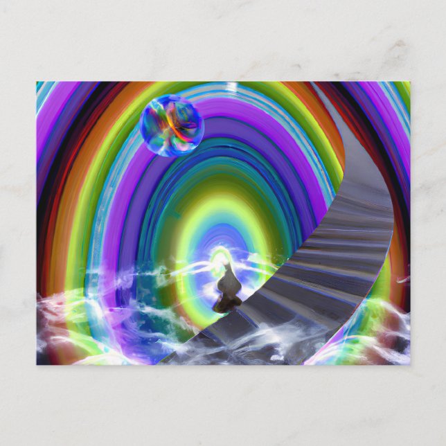 Mysterisk figur vid den interdimensionella Stargat Vykort (Framsida)