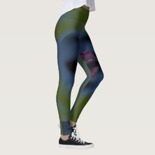 Mysterisk hjärtekonst mörk misty färg leggings