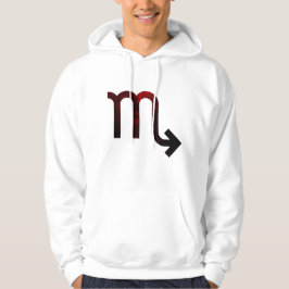 Mysterisk korpiodjup - svart och djup röd konst hoodie