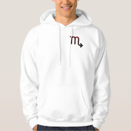 Mysterisk korpiodjup - svart och djup röd konst hoodie