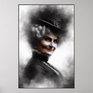 Mysterisk kvinna från den viktorianska eran, portr poster