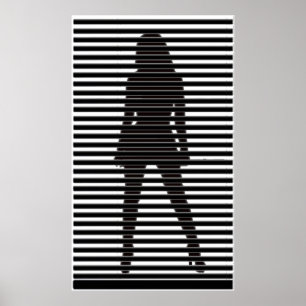 Mysterisk kvinnlig sihouette poster