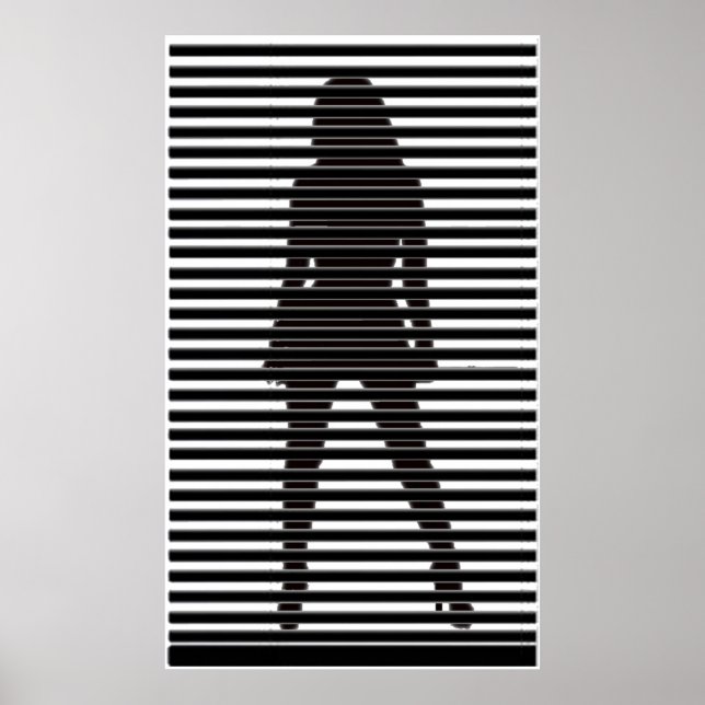 Mysterisk kvinnlig sihouette poster (Framsidan)