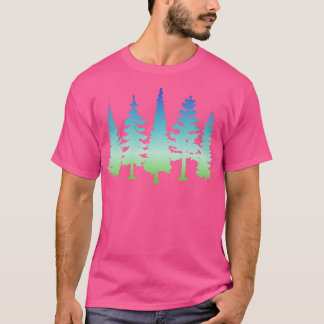 Mysterisk skog Landskap Silhouette Streetwear T Shirt