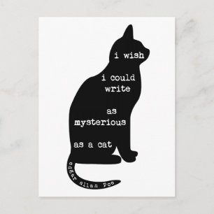 Mysterisk som en Cat Edgar Allan Poe-offert Vykort