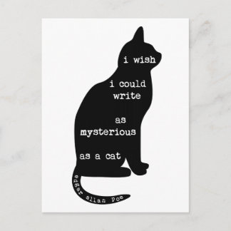 Mysterisk som en Cat Edgar Allan Poe-offert Vykort