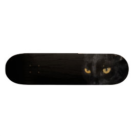 Mysterisk svart kattfotografi mini skateboard bräda 18,5 cm
