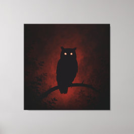 Mysterisk Uggla i natten Canvastryck
