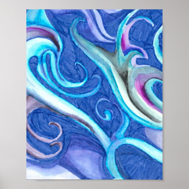 Mysterisk undervattensscen poster (Framsidan)