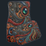 Mysteriskt Alien Craft-borrning genom kosmetisk ko Bilmatta<br><div class="desc">I ett dynamiskt,  annars världsledande,  glider en främmande rymdfarkost mitt i snurrande mönster som bildas av invecklade former och färg.</div>