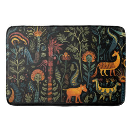 Mysteriskt fantasi-djur på svarta vindsvåda badrumsmatta