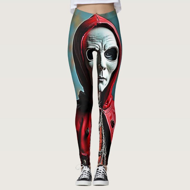 Mysteriskt hågat skal Figur Leggings (Framsida)