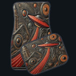 Mysteriskt krabba är nedfallande över en gammal To Bilmatta<br><div class="desc">En pulserande UFO-hovrar över en gammal klocka torn,  som kastar en fetstilt röd stråle mot marken.</div>