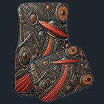 Mysteriskt krabba är nedfallande över en gammal To Bilmatta<br><div class="desc">En pulserande UFO-hovrar över en gammal klocka torn,  som kastar en fetstilt röd stråle mot marken.</div>