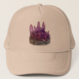 Mysteriskt lila-kristallkluster keps