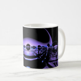 Mysteriskt Metall orber i ett Blek violett ljus Kaffemugg