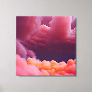 Mysteriskt moln av rosa och orange canvastryck