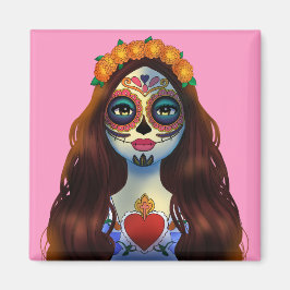 Mysteriskt socker Skullkvinna Magnet