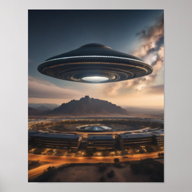 Mysteriskt UFO Poster (Framsidan)