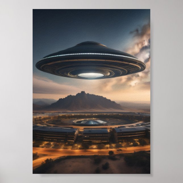 Mysteriskt UFO Poster (Framsidan)