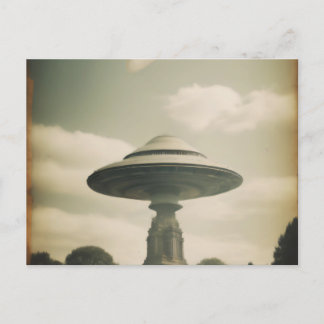 Mysteriskt UFO Vykort