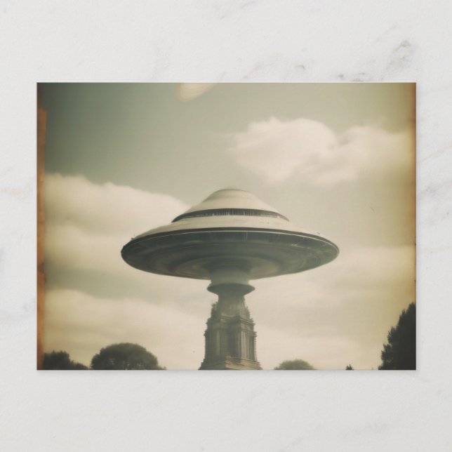 Mysteriskt UFO Vykort (Framsida)