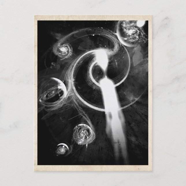 Mysteriskt utseende - vykort (Framsida)