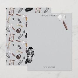 Mysterium Barn Hemlig Agent Spion Detektiv Tema Anteckningskort