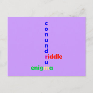Mysterium Rätsel riddle enigma conunum Vykort