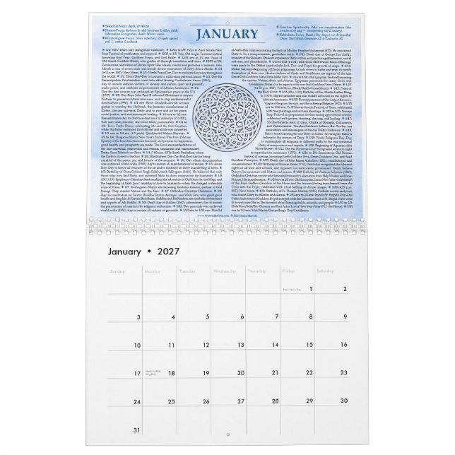 Mysternas hjul år 2014 kalender (Jan 2027)