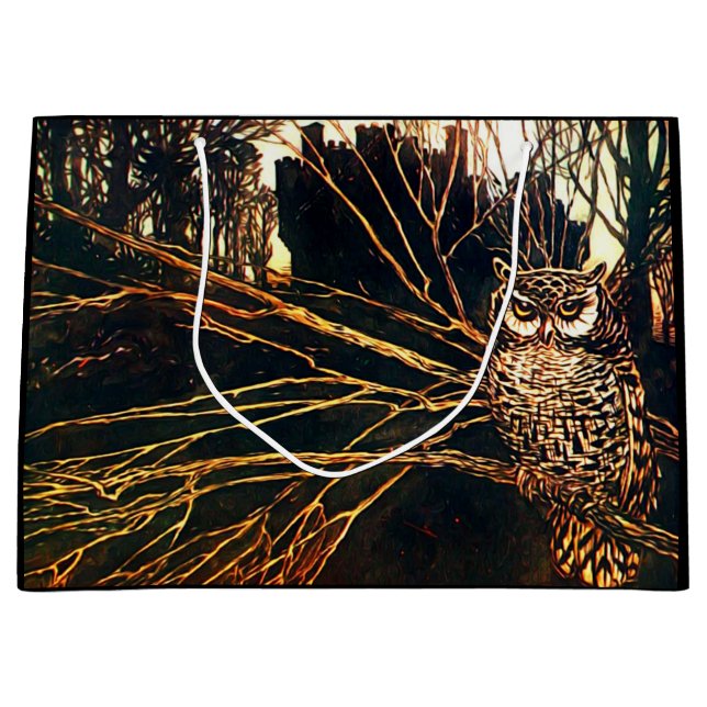 Mystert slott i skogen och uggla (Framsidan)