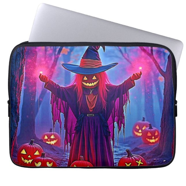 Mystert Witch i Skogen-design Laptop Fodral (Framsidan)
