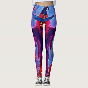 Mystert Witch i Skogen-design Leggings