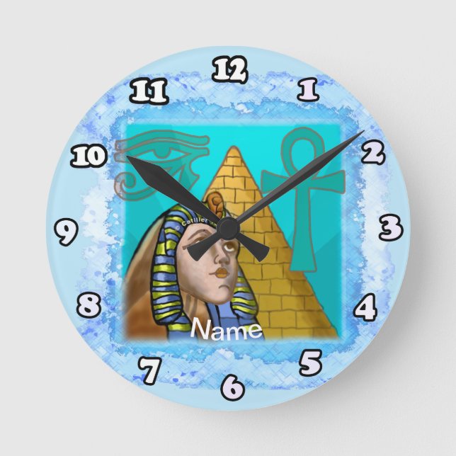 Mystery Egypt urtavla Rund Klocka (Framsida)