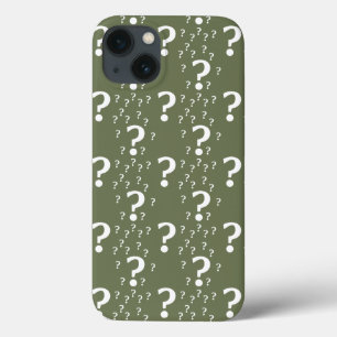 Mystery frågetecken gåta pussel olivgrön Ca