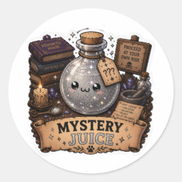Mystery Juice Roligt Fantasy-Öldekalkstickers Runt Klistermärke