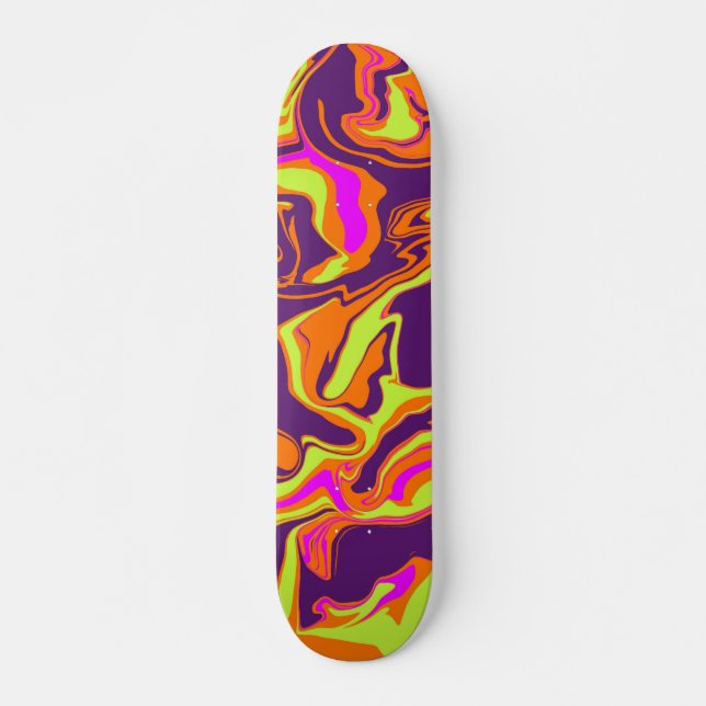 Mystery Melt Psychedelic Skateboard  (Framsida)
