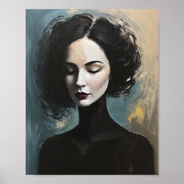 Mystery Woman Portrait Wall Decor Poster (Framsidan)