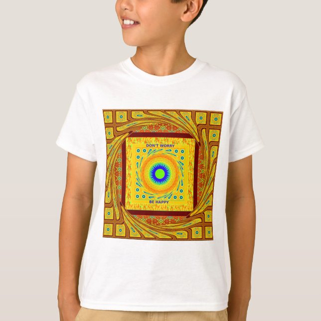 Mystic African Öga Wall Art: A Cyan Gaze Tee (Framsida)