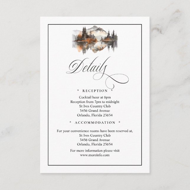 Mystic Autumn QR Code Enclosure Card Tilläggskort (Framsida)