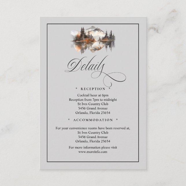 Mystic Autumn QR Code Enclosure Card Tilläggskort (Framsida)