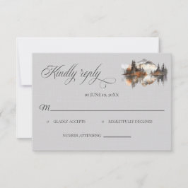 Mystic Autumn Wedding RSVP card OSA Kort