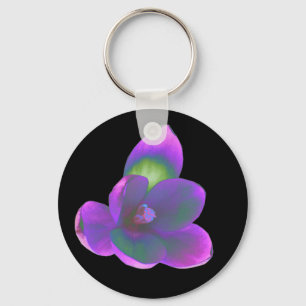Mystic Beauty Crocus Flower Keychain Nyckelring